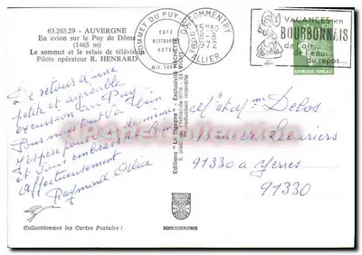 Puy de Dôme — top en tv-antenne — Uitgave Mexichrome — Achterkant
