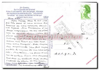 Abrigo de pastor na Causse de Gramat — criação de carneiros negros — Foto J.-D. Sucres — Verso