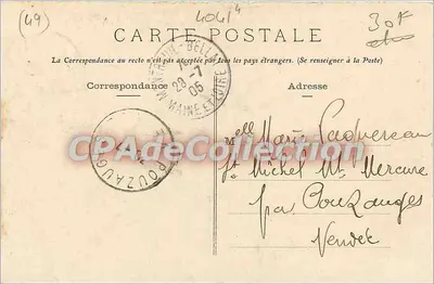 Montpellier-de-Berry — Brama Świętego Jana (Zabytek, XIII wiek) — Dando-Berry, Louvain N° 370 — Rewers