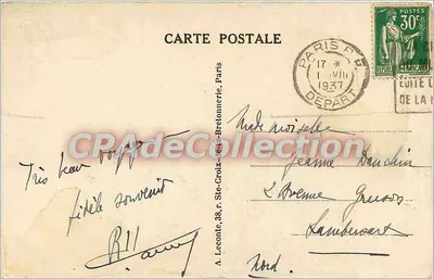 Notre-Dame w Paryżu — Ogólny widok — Wydawca F. Juy, nr 70 — Rewers