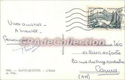 Saint-Quentin —Hôtel de Ville — Éditions DIGNY n°9004 — Rewers