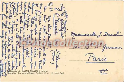 Sint-Klaas-kathedraal (Jura) — Samenstelling van de prachtige banken (15e eeuw) kant Zuid — Cim — Achterkant