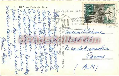 Lille — Porta de Paris — Éditions du Globe, n°5 — Verso