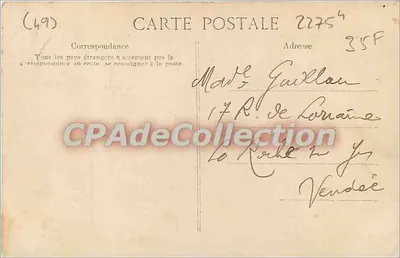 Castelo de Brissac — A Sala de Jantar — Editor não identificado, número de série não visível — Verso