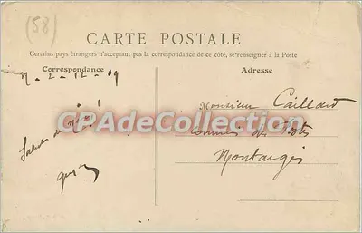 Nevers — Katedra Świętego Cyra — Wydawca B. F. Paris, nr 174 — Rewers