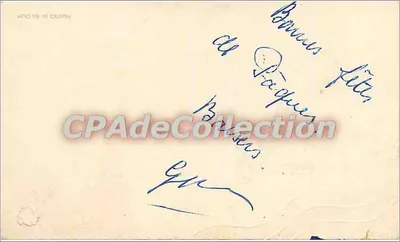 Wielkanoc — Kuryk przewodzący na skrzypcach — stara pocztówka — Rewers