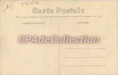 Bourges. Katedra, strona południowa — Stara pocztówka z kolekcji — Rewers