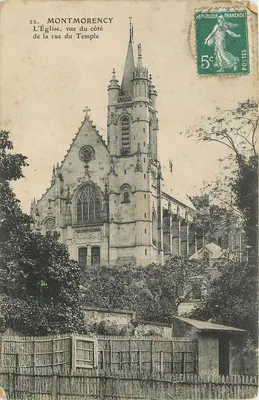 Montmorency — A Igreja, vista do lado da rua do Templo — (B.180)