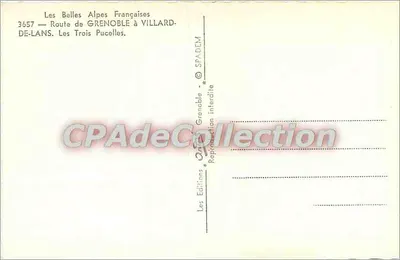 As Três Donzelas — Estrada de Grenoble para Villard-de-Lans — Edições Grenoble — Verso