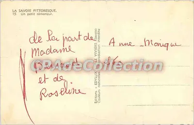 Un piccolo ramoneur — La Savoie pittoresque, n°15 — Éditions Edylux — Verso