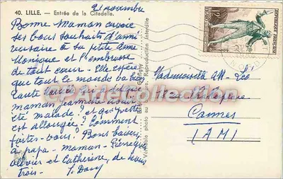 Lille — Entrée de la Citadelle — Éditeur Géry, n°40 — Verso