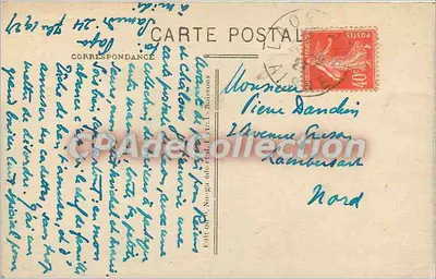 Laon — Uma vista sobre a Catedral — Edição d'Art et de Lettres, n° 10 — Verso