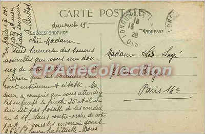 Longueil-Sainte-Marie — La Piazza della Chiesa — Hérasse, Cotonitaine — Verso