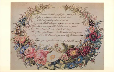 Old Salem — Aquarela pintada em 1832 por Louisa Charlotte Blickensderfer para sua sobrinha