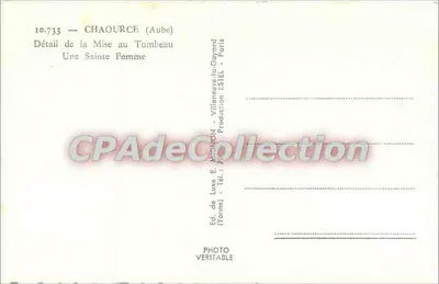 Chaource (Aube) — Szczegół ustawienia do grobu: Święta kobieta — E. Mignon — Rewers