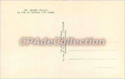 Salers (Cantal) — La deposizione nel sepolcro (15° secolo) — Les Art Graphiques de la Cadière - TOULOUSE — Verso