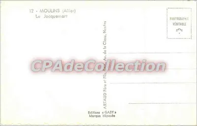Le Jacquemart — Moulin (Allier) — Éditions Gaby — Verso