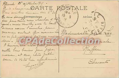 Lichères — Église du XIe Siècle — Collection J. S. D. - 498 — Verso