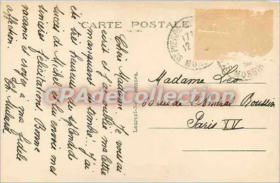 Presqu'île de Quiberon — Uma das entradas do Cloître — Bilhete postal antigo de Coleção n°1218 — Verso