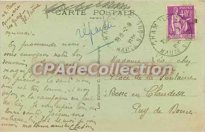 Champlitte (Haute Saône) — O Castelo — Edições C. L. Besançon — Verso
