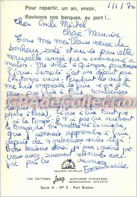 Puerto de pesca — Buen año — Les Éditions Jean Audierne (Serie H - Port Breton) — Reverso