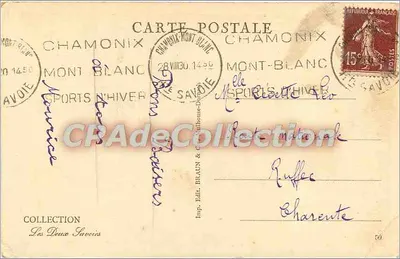 Gorges de la Diosaz, Cascade de l'Aigle — éditeur Imp. Braun & Cie, n° 12168 — Verso
