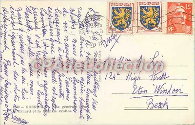 Grenoble — vista geral — Edições Daigney — Verso