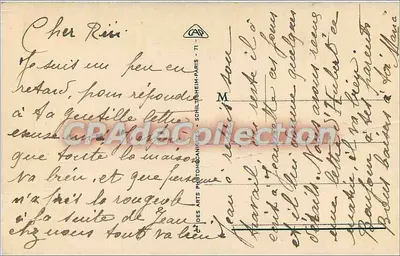 LYON - Ponte do Palácio de Justiça, o Ponte Tilsitt e o morro de Fourvière — editor Coup, n° 103 — Verso