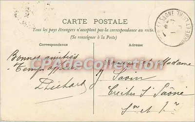 La Bourboule — Spust wody z jeziora na elewacji — wydawca nieznany, numer seryjny nie widoczny — Rewers