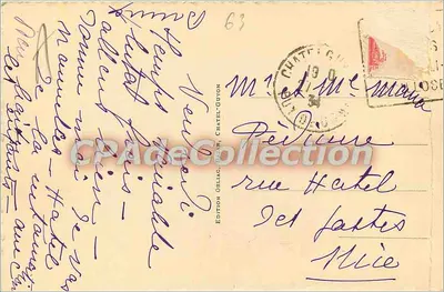 Vista através dos Pinheiros — Châtel-Guyon — Edição Orliac, n°63 — Verso