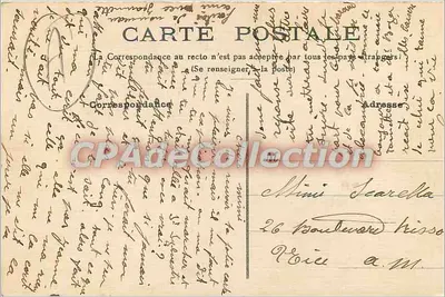 Vogel mit Blumen — kommt aus Lyon — unbekannter Verlag — Rückseite