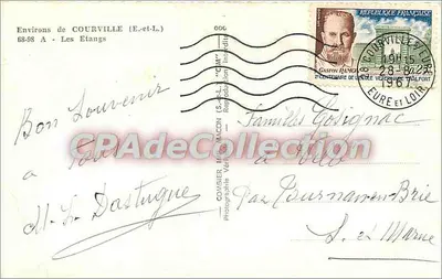 Jeziora w Courville (E.-et-L.) — widok z góry — Coambier (S.-et-L.) — Rewers