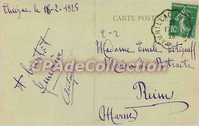 Gezicht op het Caos van Casteltinet en het uitzicht op Thiézac — L'Auvergne — L. Delhostal — Achterkant