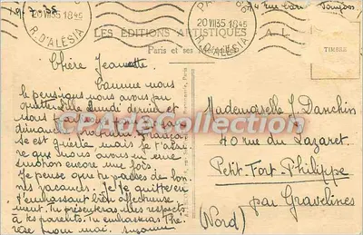 Parijs - La Madeleine — Kerk van Magdalena — Les Éditions Artistiques, n°58 — Achterkant