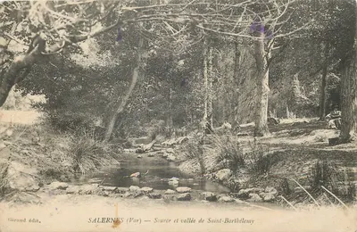 SALERNES (Var) — Fonte e vale de Saint-Barthélemy — Giraud édit.