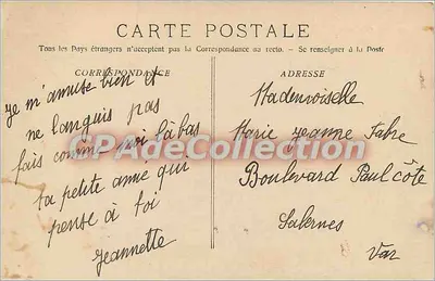 La Sainte-Baume — Kachelstoof van François Ier — Uitgever: L. Bérenger, n° 3257 — Achterkant
