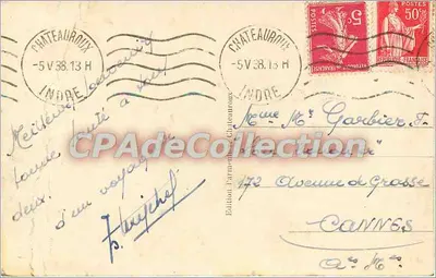 Châteauroux — Katedra św. Andrzeja, Plac Voltaire — Wydawnictwo Châteauroux nr 9 — Rewers