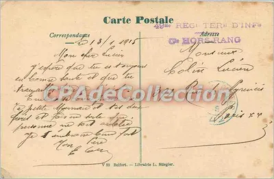 Balon w Alzacji — Most Cuvotte — Librairie L. Stiegler — Rewers