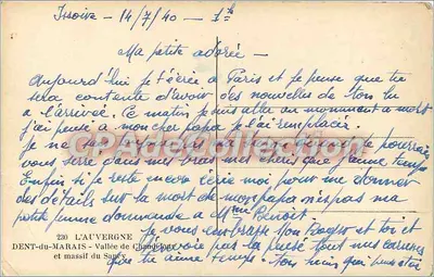 Dent-du-Maraîs — Vallée de Chandolour en massief van Sancy — uitgever DENT-du-MARAIS — Achterkant