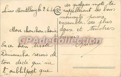 Amor — pareja abrazada — editor desconocido, n° 7023 — Reverso