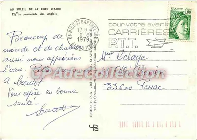 Promenade dos Ingleses — Nice — Edição Y.P.A. - Av. de St André — Verso