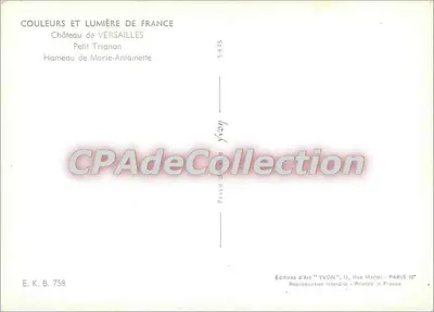 Zamek w Versailles — Mały Trianon — Hameau Marie-Antoinette — Wydawnictwo Art YVON — Rewers