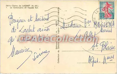 Nossa Senhora de LAGHET (A.-M.) — O Santuário e Fachaça Leste — Edições do Santuário de Laghet — Verso