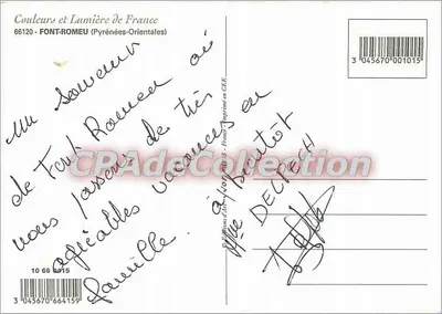 Font-Romeu — Luftbild und Sehenswürdigkeiten — Couleurs et Lumière de France — Rückseite