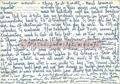 Bonifacio — antica Cittadella Genovese — editore IRIS, n° 23.041.93 — Verso