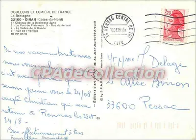 Dinan — sus Viejas Calles, su Castillo, su Puerto — Ediciones de arte Yves Arcueil — Reverso