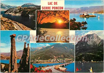 Jezioro Serre-Ponçon — widok panoramiczny — Wydawnictwo Alp, Gap