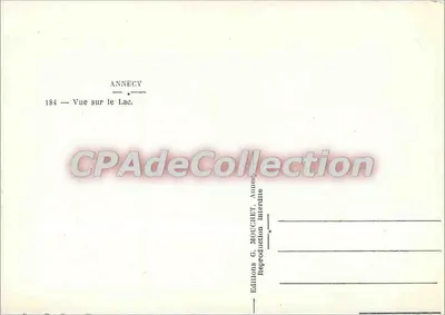Annecy — Widok na jezioro — Wydawnictwo G. MOUCHET, Annecy, nr 184 — Rewers