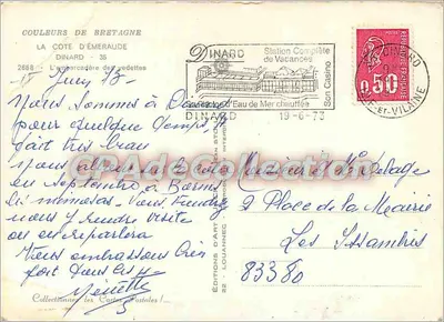 La Côte d'Émeraude — L'embâcherade des vedettes — Éditions d'Art Louanneec — Rewers