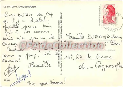 O Baixo Languedoc — Cabo d'Agde e locais costeiros — Éditions de France — Verso